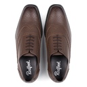 MENS NEVILLE BROWN Leather OXFORD BROGUE SHOE