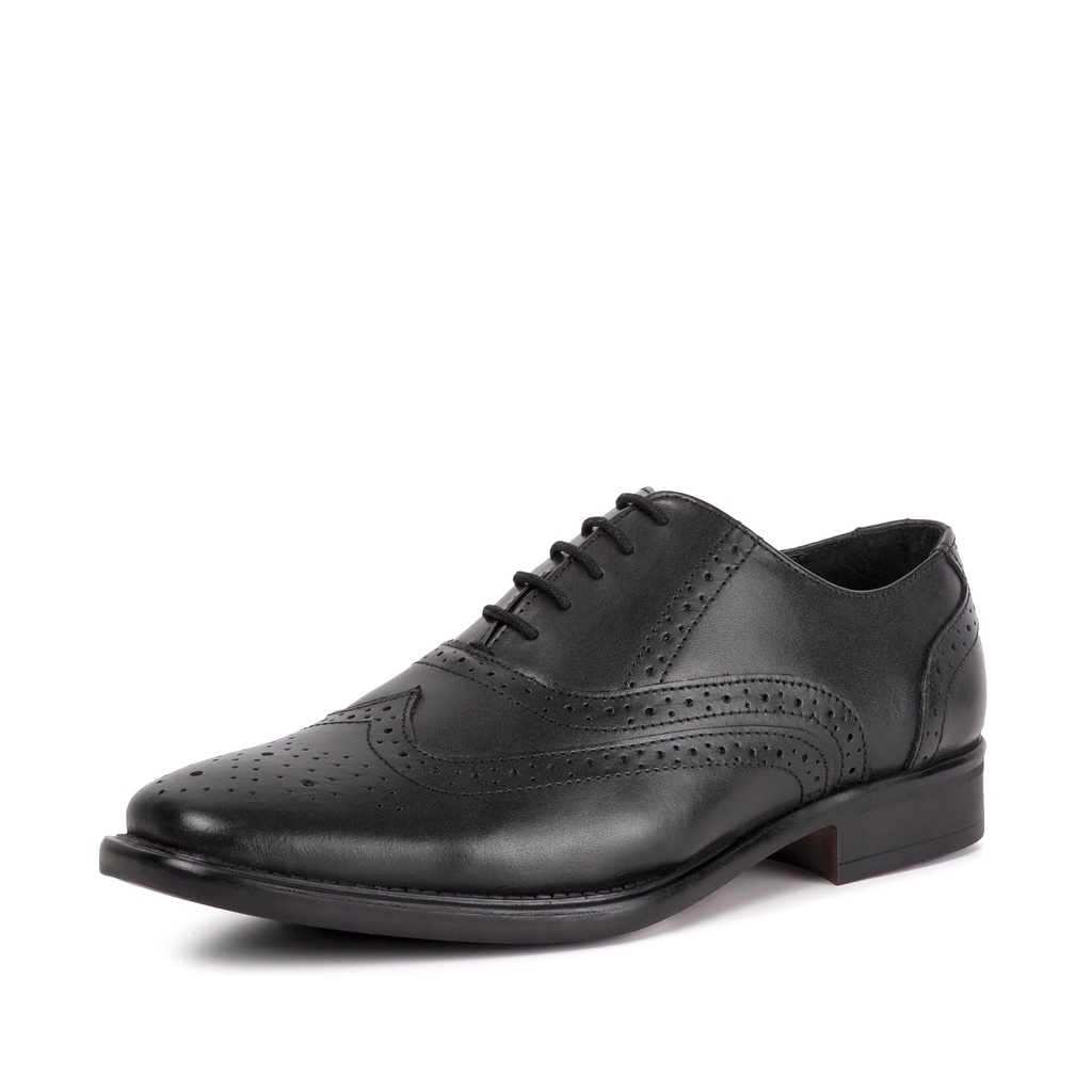 MENS NEVILLE Leather OXFORD BROGUE BLACK