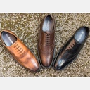 MENS NEVILLE Leather OXFORD BROGUE BLACK