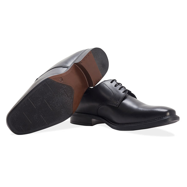 MENS GLEDHOW BLACK PLAIN GIBSON SHOE