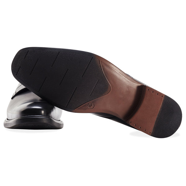 MENS GLEDHOW BLACK PLAIN GIBSON SHOE