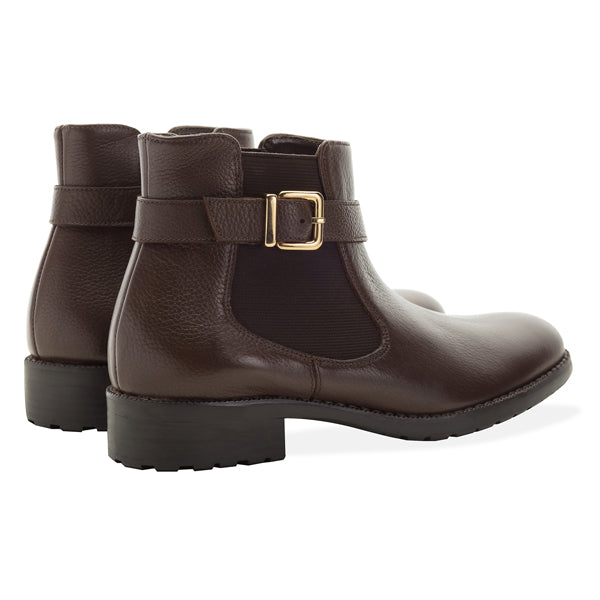 LADIES BETHANY BROWN BUCKLE CHELSEA BOOT