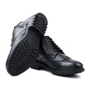 MENS HANS BLACK ZIP & LACE BROGUE BOOT