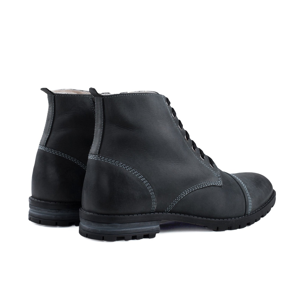 MENS DECKER BLACK FUR LINED BOOT