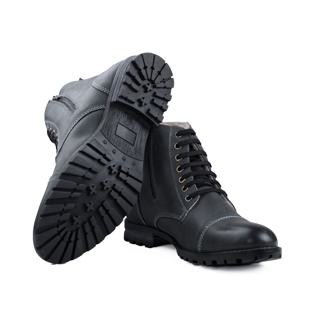 MENS DECKER BLACK FUR LINED BOOT