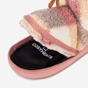 LADIES COSYHEATS CHECK BORG FLEECE SLIPPER BOOT