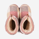 LADIES COSYHEATS CHECK BORG FLEECE SLIPPER BOOT