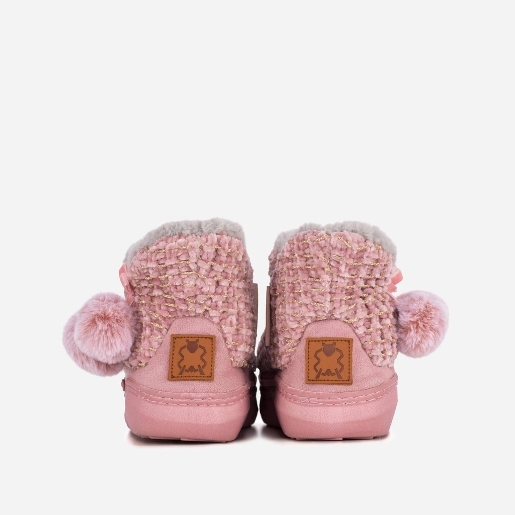 LADIES COSYHEATS PINK CHENIELLE SLIPPER BOOTIE
