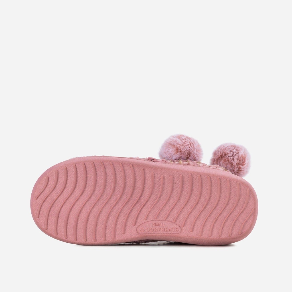 LADIES COSYHEATS PINK CHENIELLE SLIPPER BOOTIE