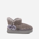 LADIES COSYHEATS GREY CHENIELLE SLIPPER BOOTIE