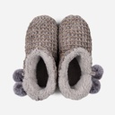 LADIES COSYHEATS GREY CHENIELLE SLIPPER BOOTIE