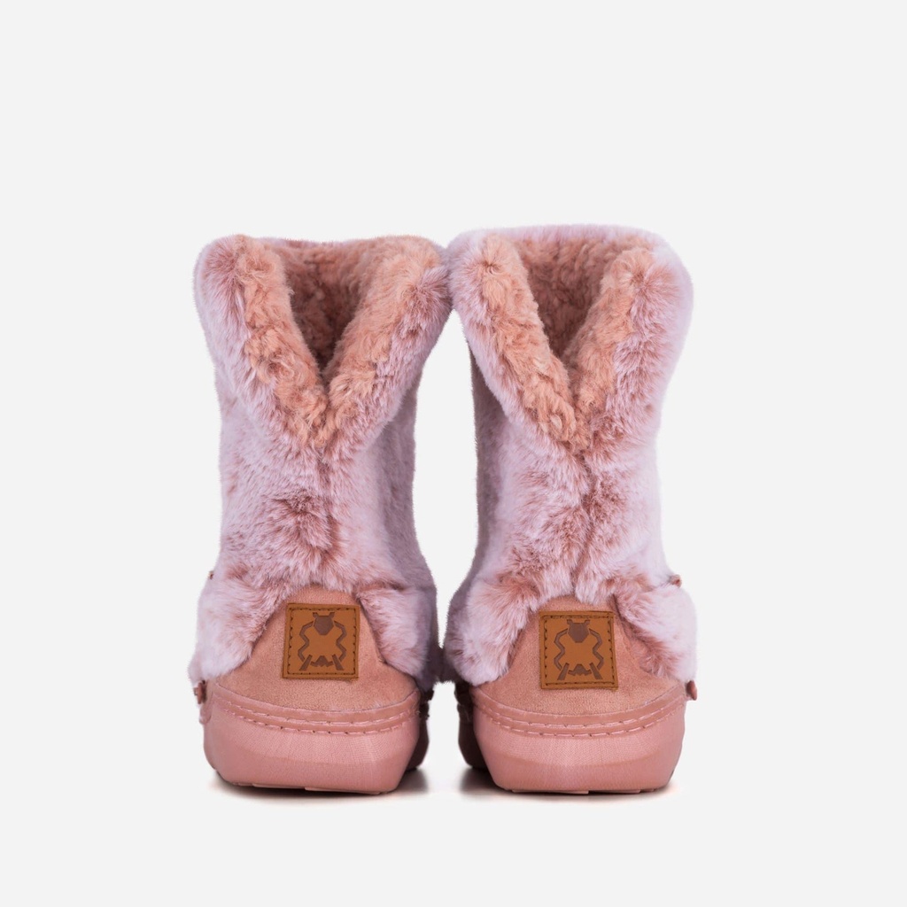 LADIES COSYHEATS PINK TIP DYE FUR SLIPPER BOOT
