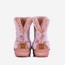 LADIES COSYHEATS PINK TIP DYE FUR SLIPPER BOOT