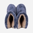 LADIES COSYHEATS NAVY TIP DYE FUR SLIPPER BOOT