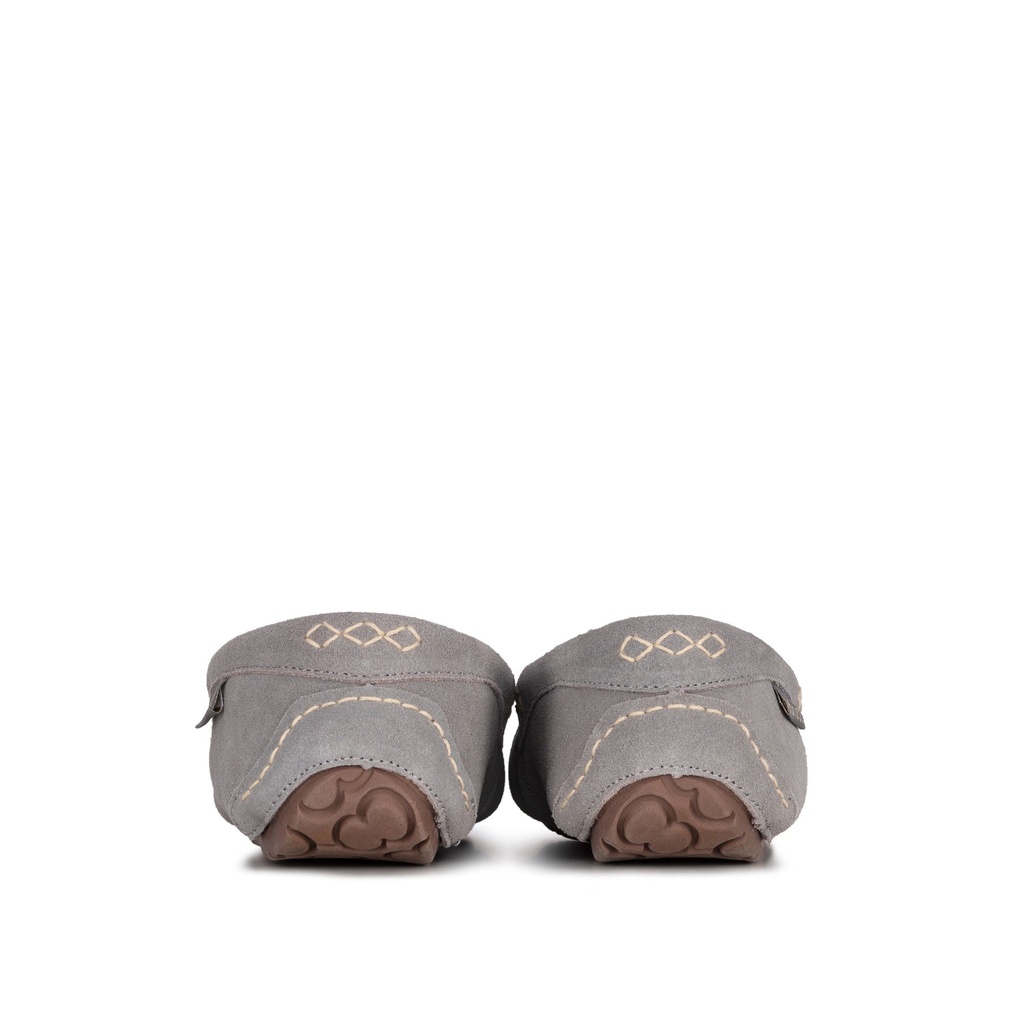 LADIES EVIE GREY Sheepskin MOCCASIN