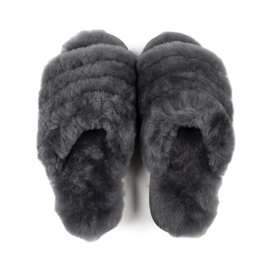 LADIES JOYCE GREY Sheepskin SLIDER