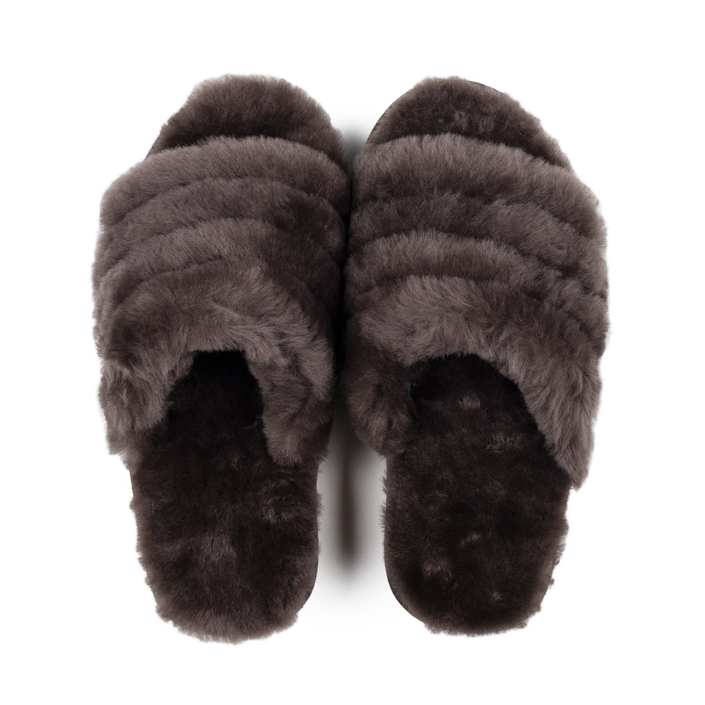 LADIES JOYCE CHOCOLATE Sheepskin SLIPPER
