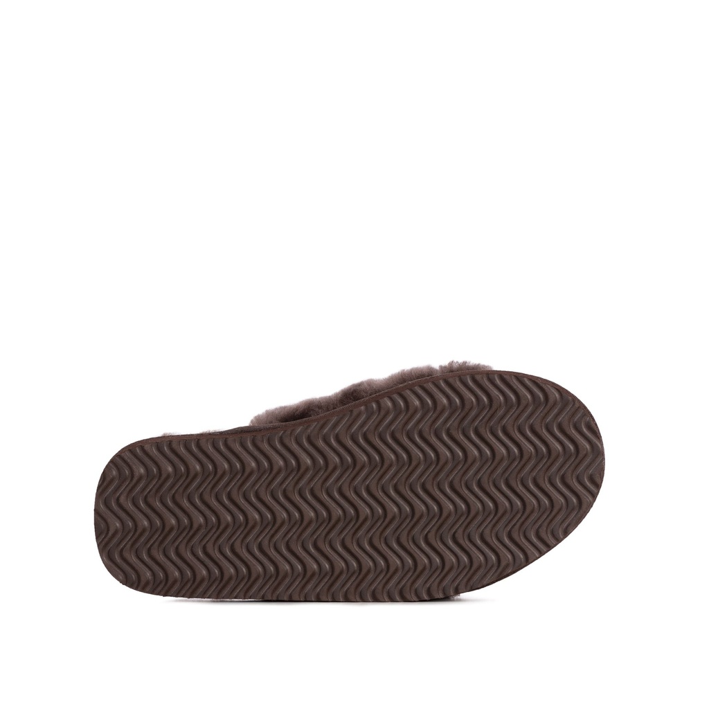 LADIES JOYCE CHOCOLATE Sheepskin SLIPPER
