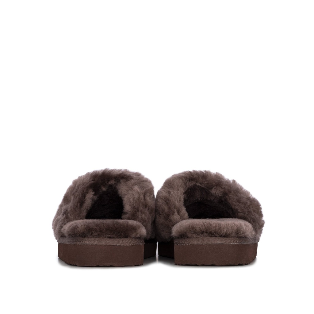 LADIES JOYCE CHOCOLATE Sheepskin SLIPPER