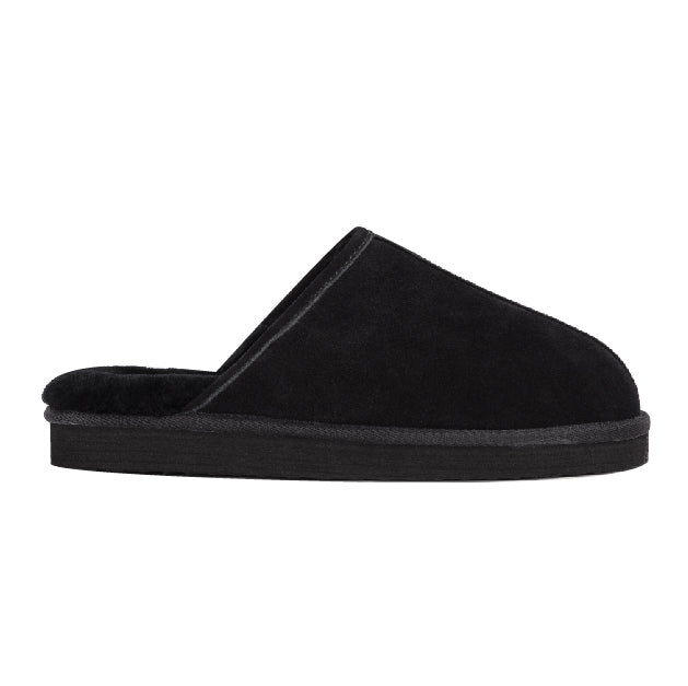 MENS MAX BLACK Sheepskin MULE