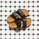 UNISEX HIBISCUS BLACK CORK SANDAL