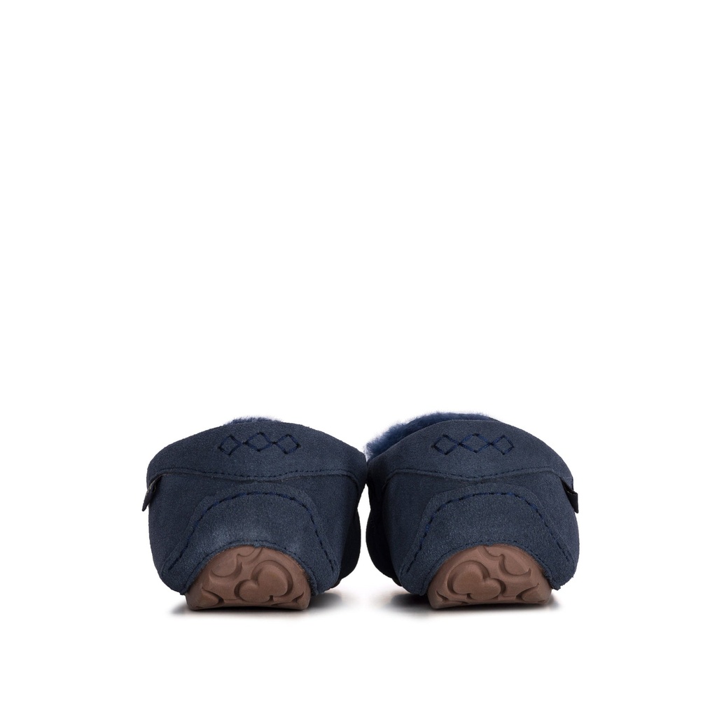 LADIES EVIE NAVY Sheepskin MOCCASIN
