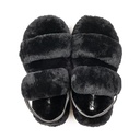 LADIES FREYA BLACK Sheepskin DOUBLE STRAP SLIG BACK