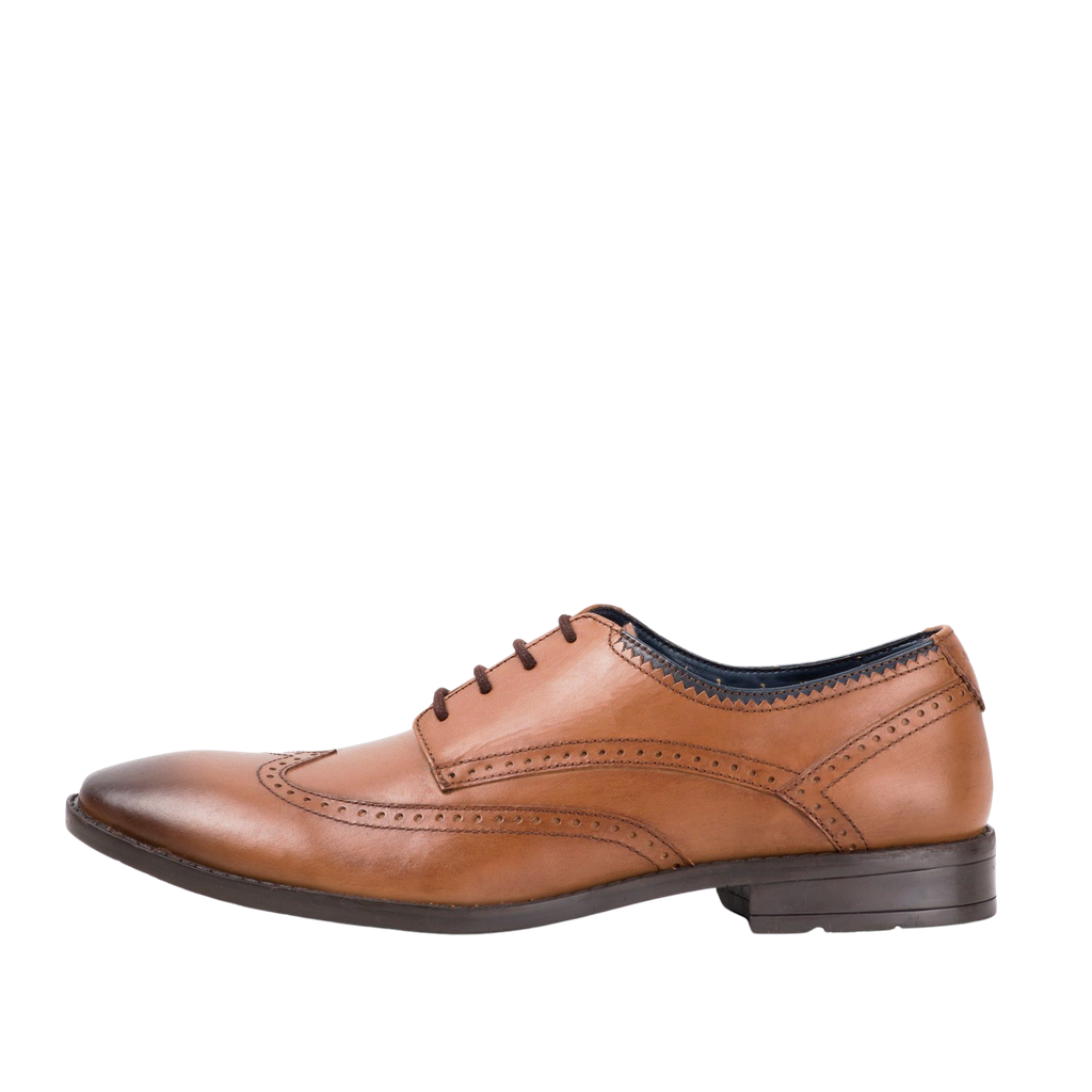 MENS AUBYN TAN WING TIP DERBY