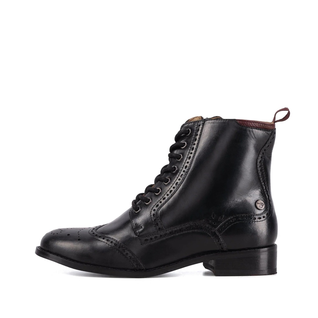 LADIES GS YASMINE BLACK BROGUE BOOT