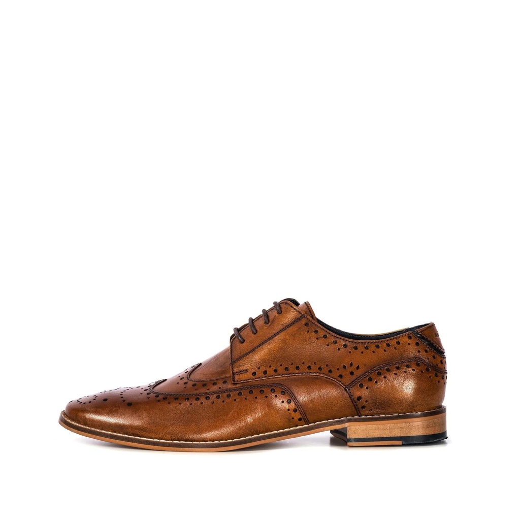 MENS FELIX TAN DERBY BROGUE