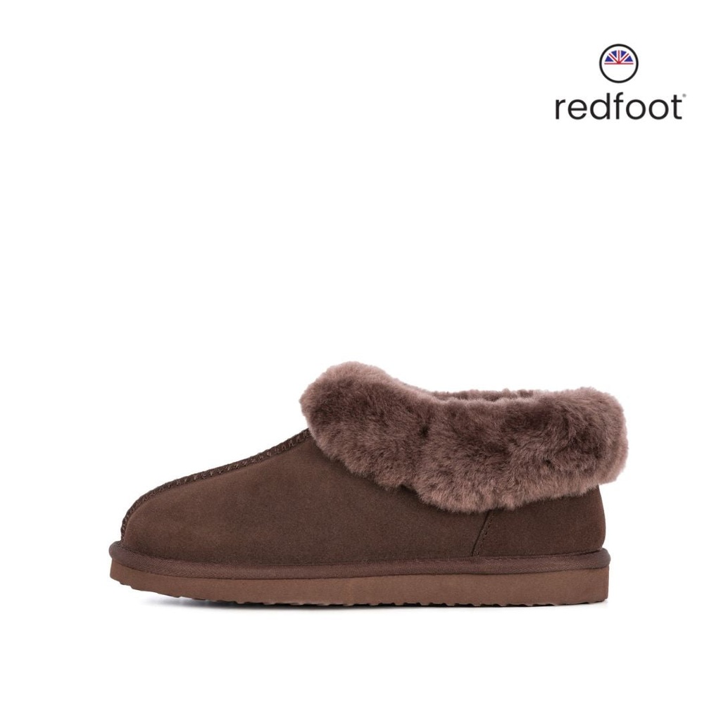 LADIES ANN CHOCOLATE SHEEPSKIN SLIPPER BOOTIE