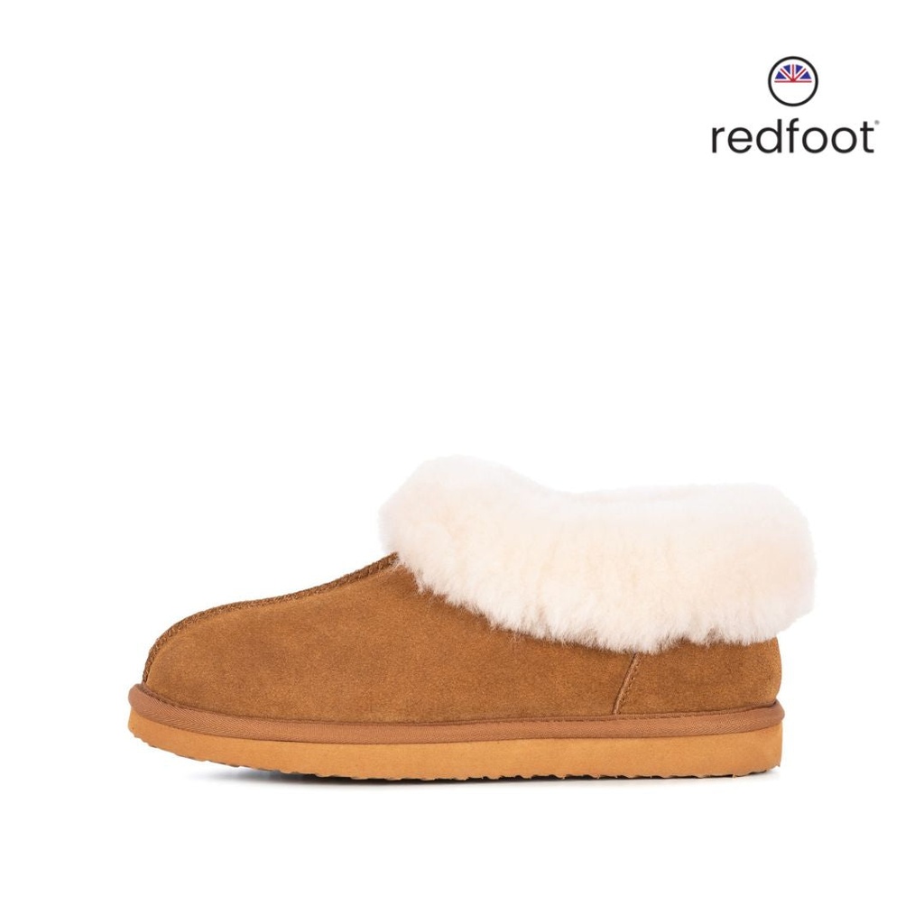 LADIES ANN TAN SHEEPSKIN SLIPPER BOOTIE
