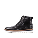 MENS LINTON BLACK BROGUE BOOT