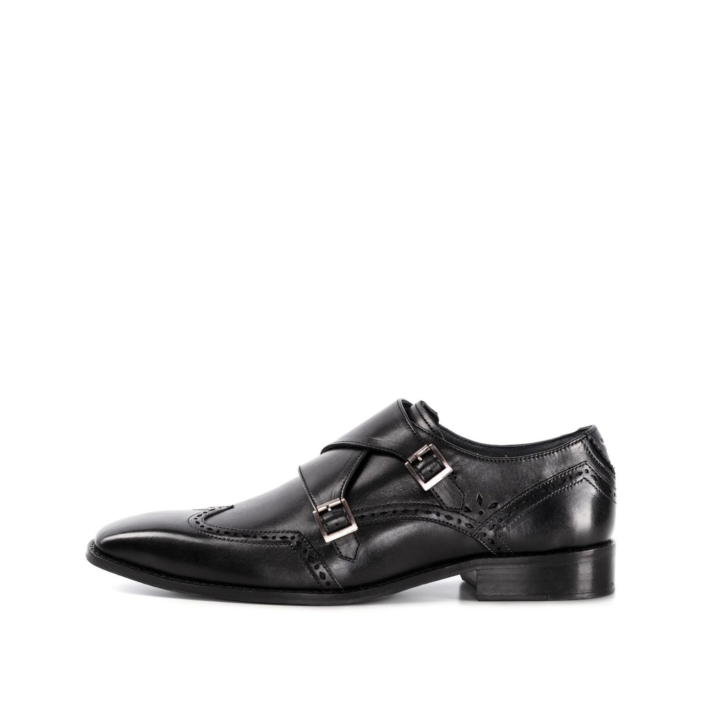 MENS MILES BLACK MONK STRAP