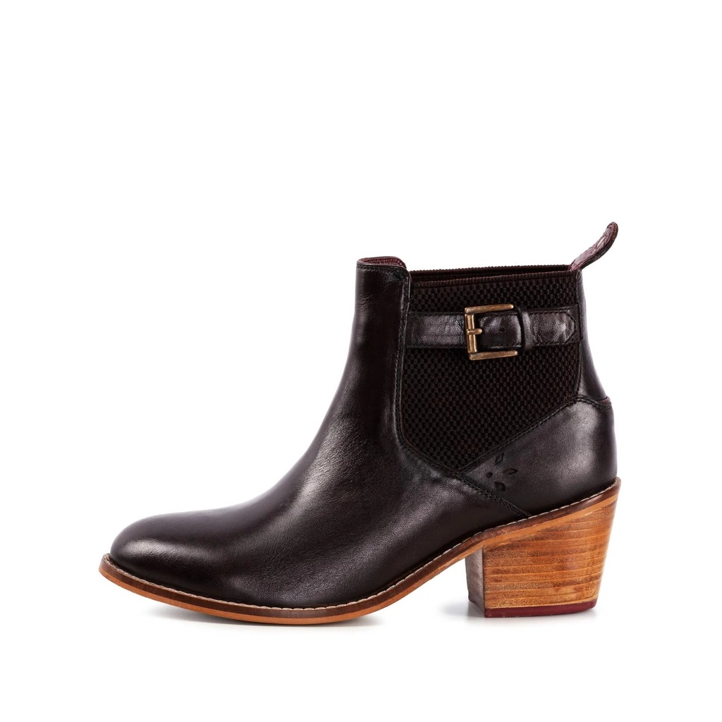 LADIES CHLOE BROWN HEELED CHELSEA BOOT