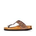 LADIES LOTUS BROWN CORK TOE POST SANDAL