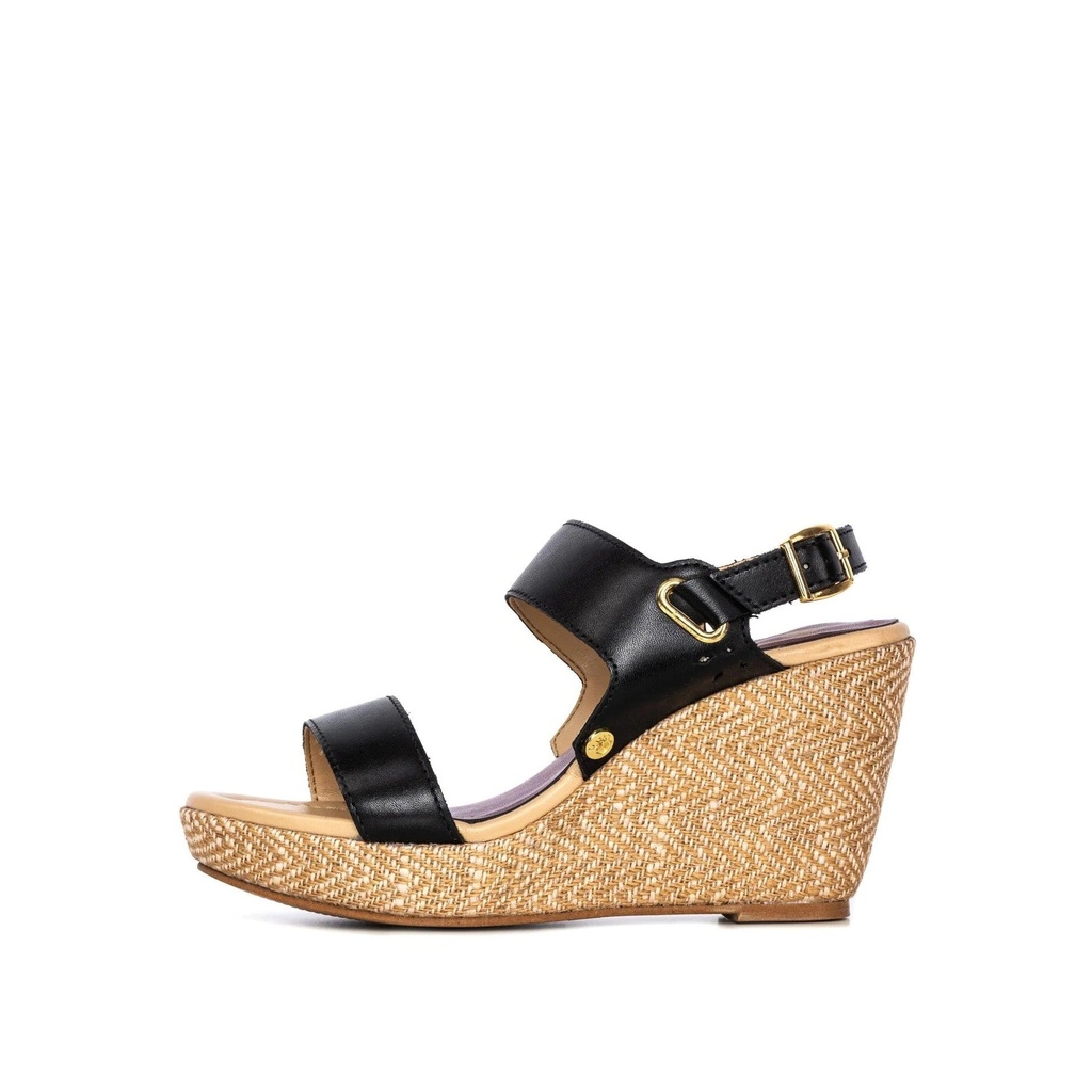 LADIES OLIVIA BLACK WEDGE SANDAL