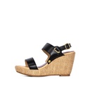 LADIES OLIVIA BLACK WEDGE SANDAL