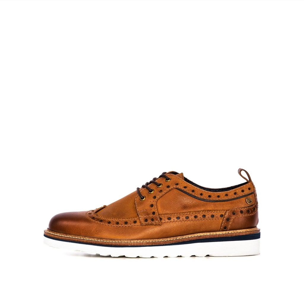 MENS CALDER TAN DERBY BROGUE