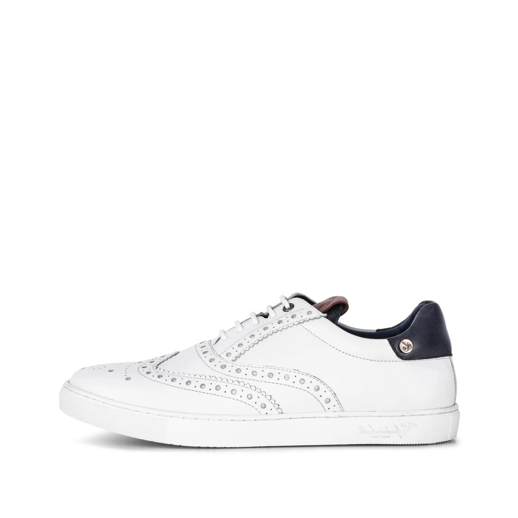 MENS CARLSON WHITE BROGUE PLIMSOLL