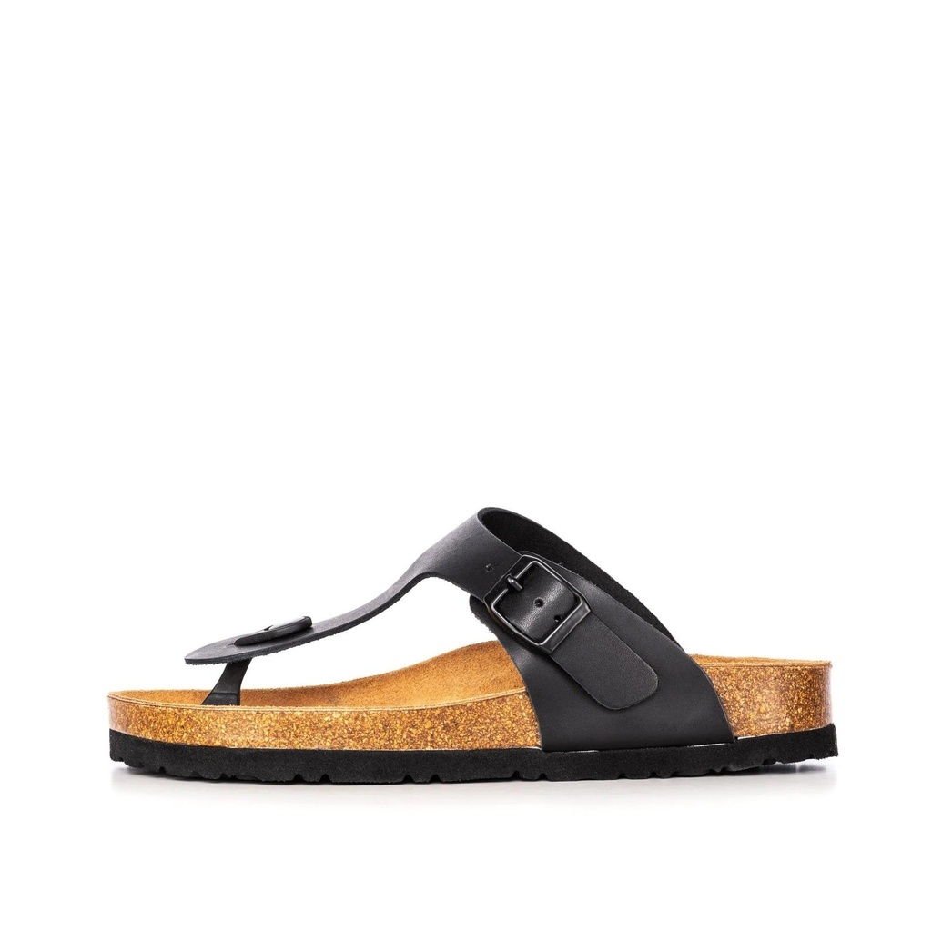 LADIES LOTUS BLACK CORK TOE POST
