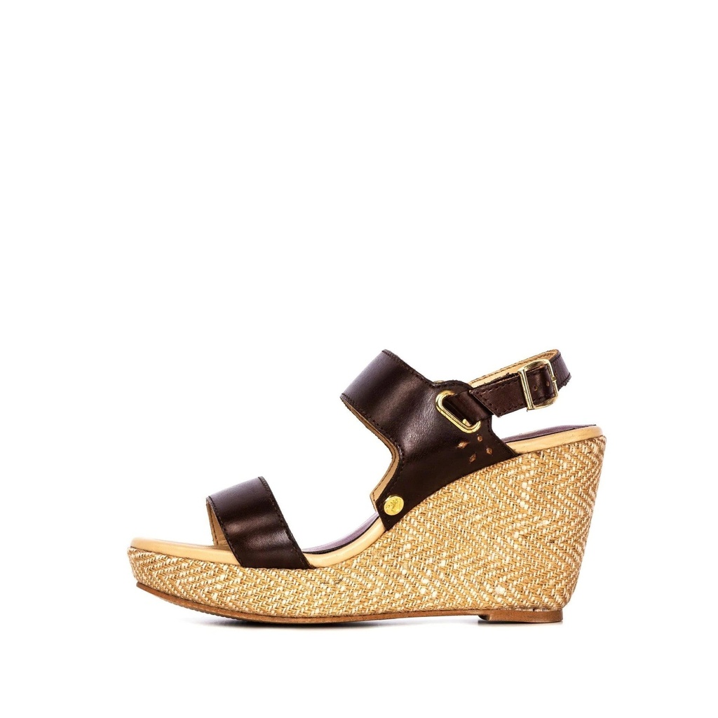 LADIES OLIVIA BROWN WEDGE SANDAL