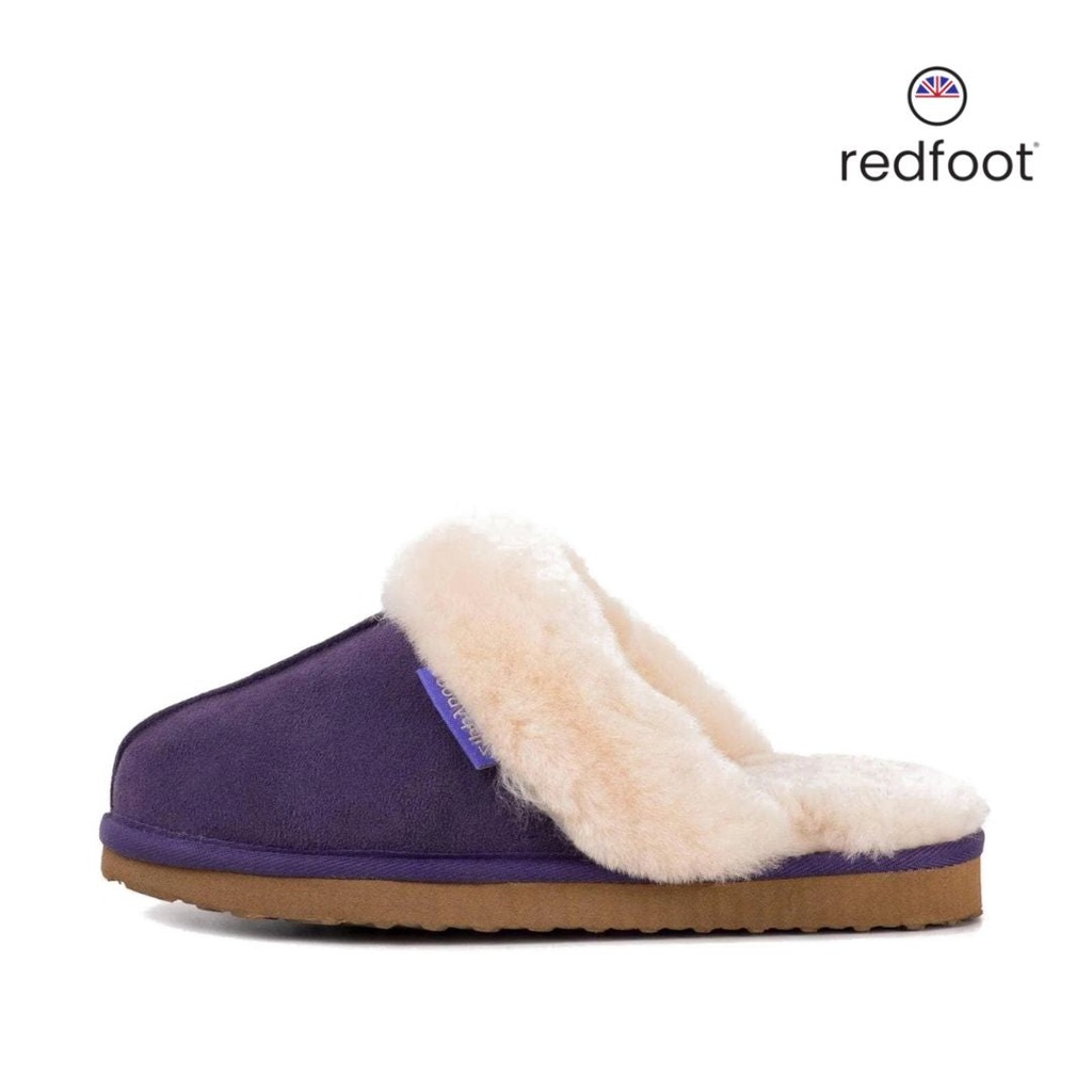 LADIES ANN PURPLE SHEEPSKIN SLIPPER MULE