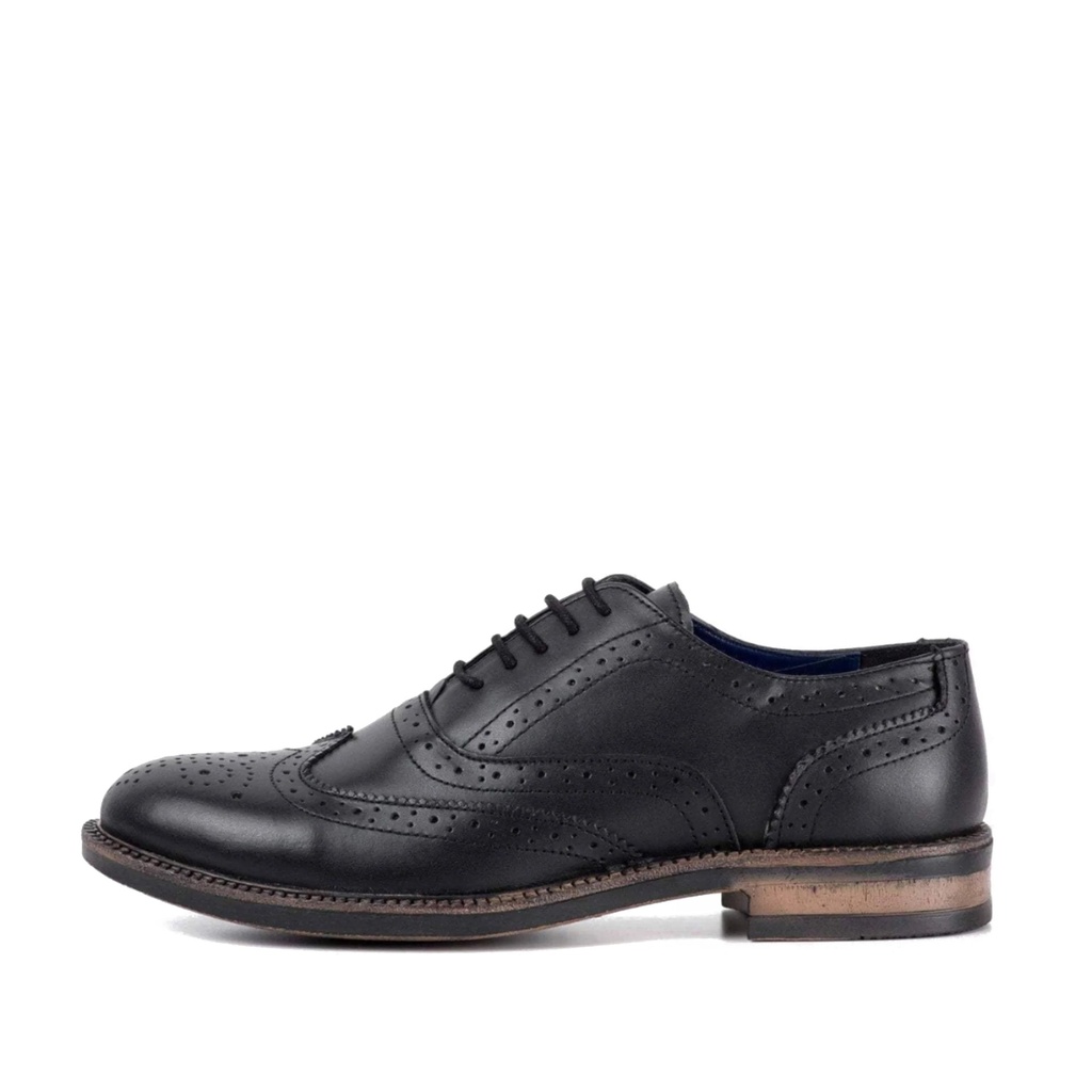MENS ALBERT BLACK CHUNKY OXFORD BROGUE SHOE
