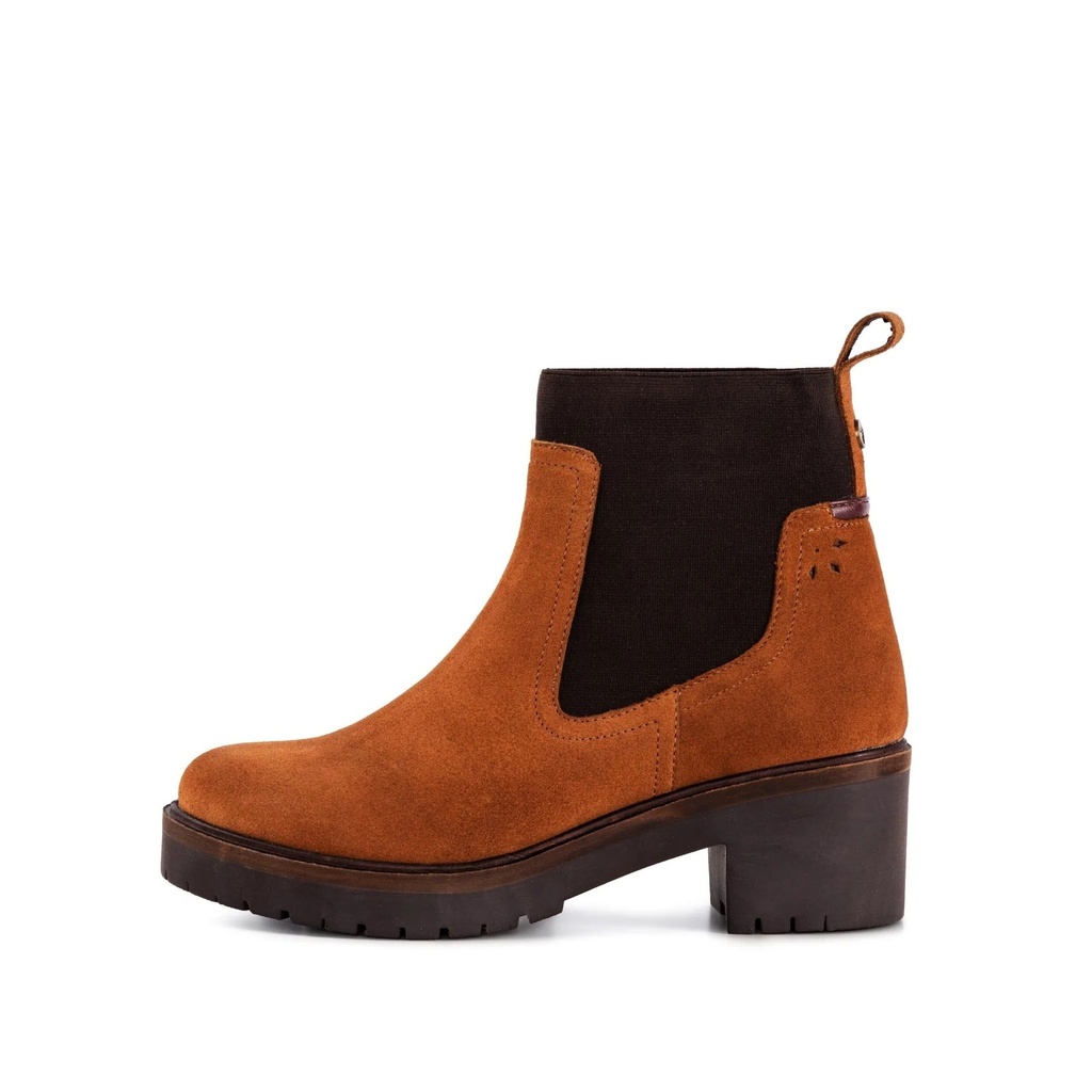 [B21-07592] LADIES BECKY TAN SUEDE HEAVY CHELSEA BOOT