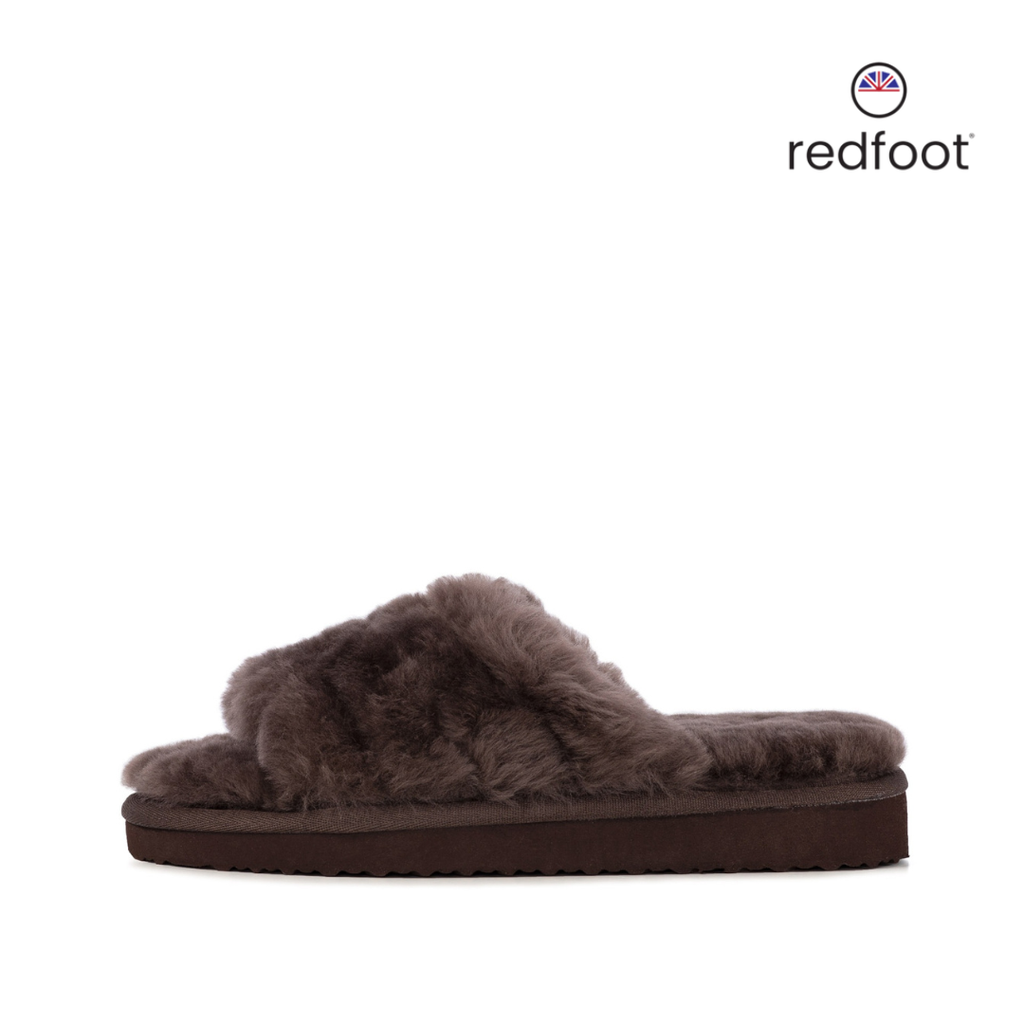 LADIES CHOCOLATE JOYCE SHEEPSKIN SLIPPER