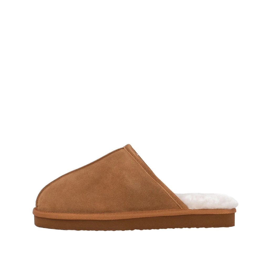 MENS MAX TAN SHEEPSKIN SLIPPER MULE