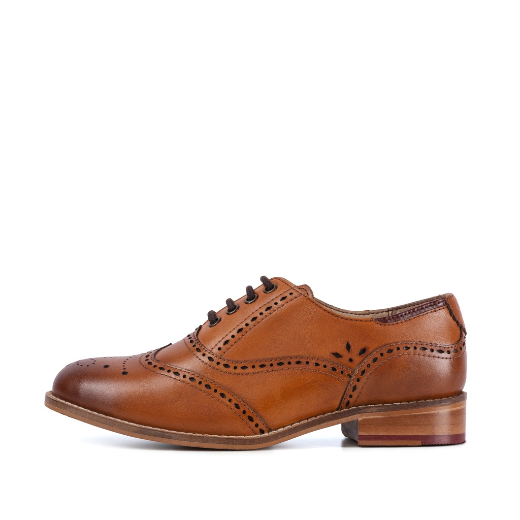 LADIES GS HANA TAN OXFORD BROGUE